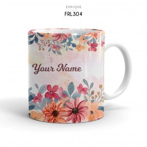 Ceramic Mug Floral FRL304